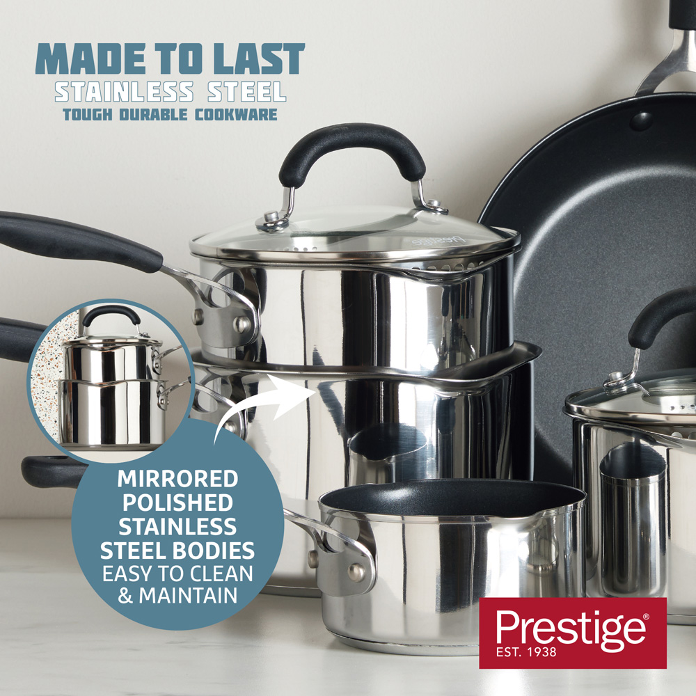 Prestige 5 Piece Stainless Steel Cookware Set Image 6