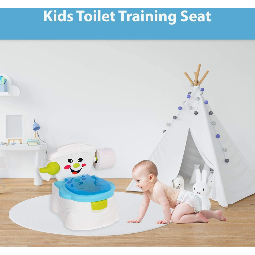 SA Products Blue Kids Potty Training Toilet Seat with Splash Guard Image 2