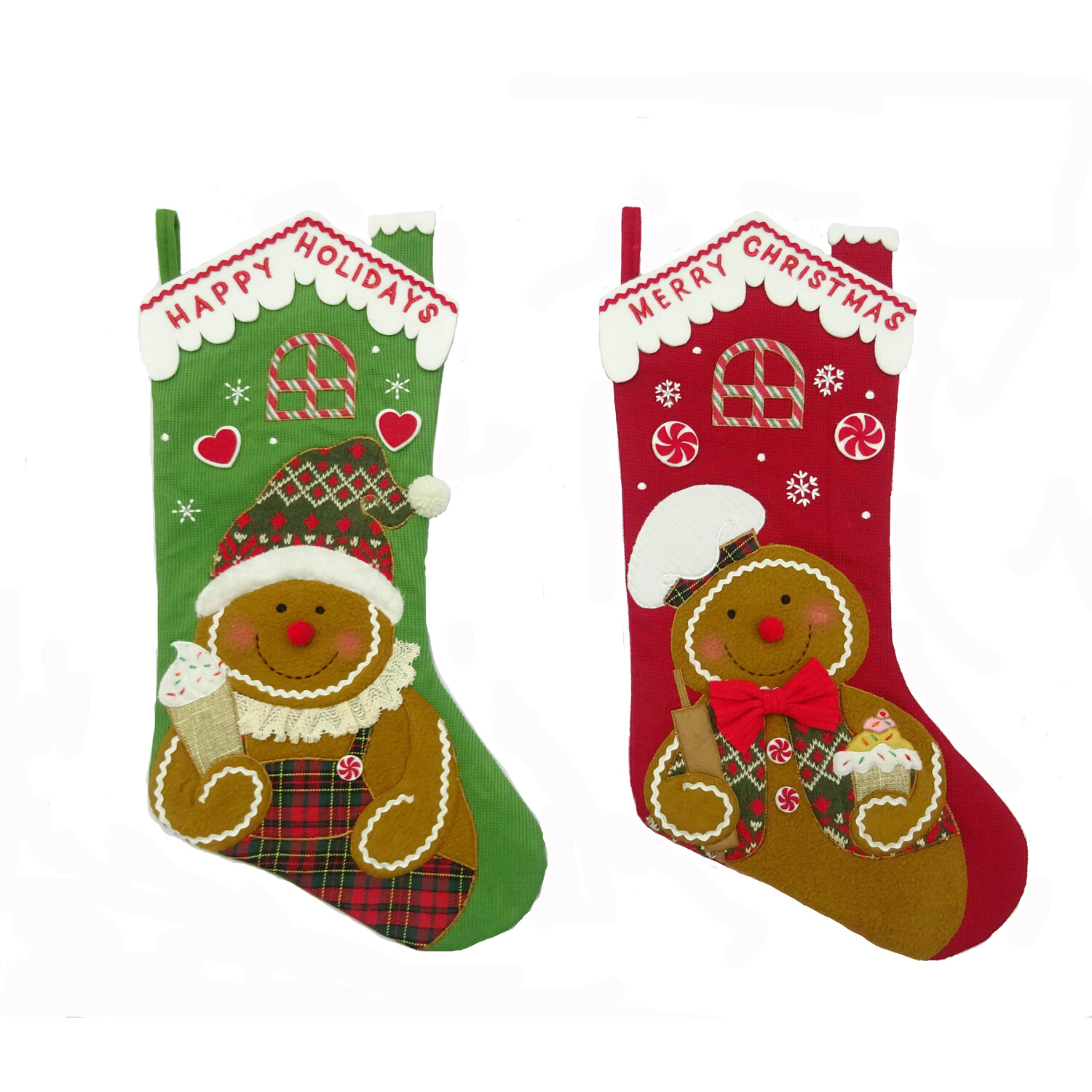 Single Gingerbread Stocking in Assorted styles Image
