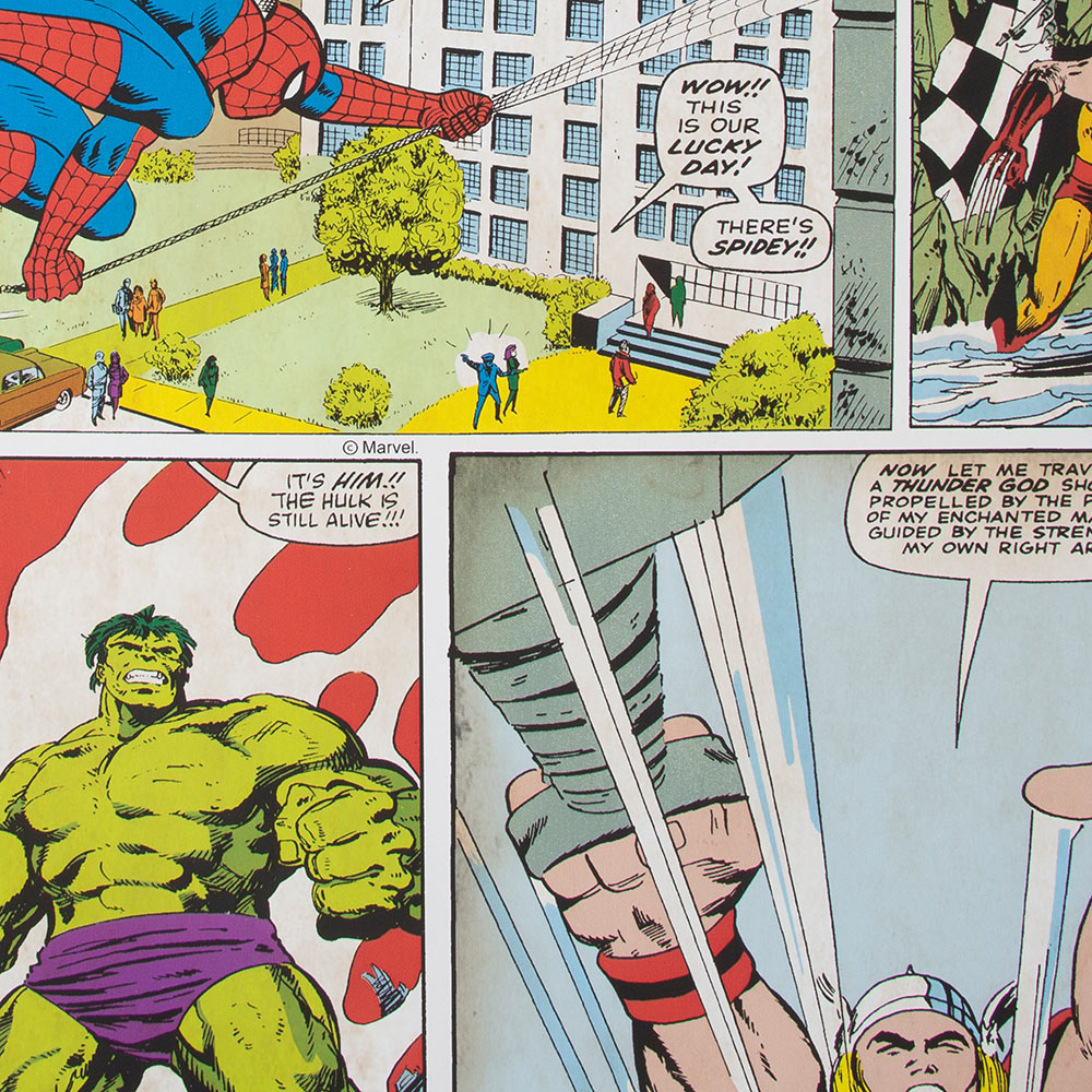 Marvel Comic Strip Multicolour Wallpaper Image 1