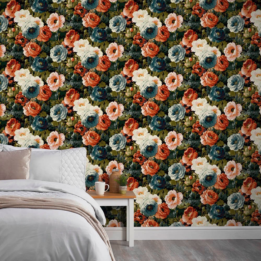 Grandeco Eden Floral Smooth Red Rose Wallpaper By Paul Moneypenny Image 3