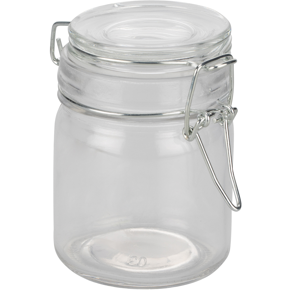 My Home 150ml Glass Storage Jar with Clip Image