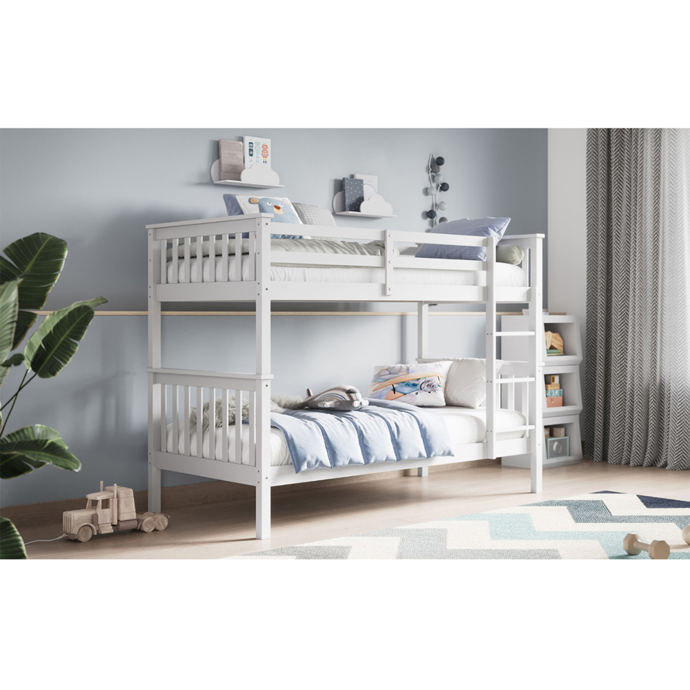Flair Wooden White Zoom Bunk Bed Image 4