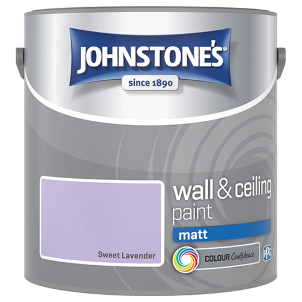 Johnstone's Walls & Ceilings Sweet Lavender Matt Emulsion Paint 2.5L Image 2