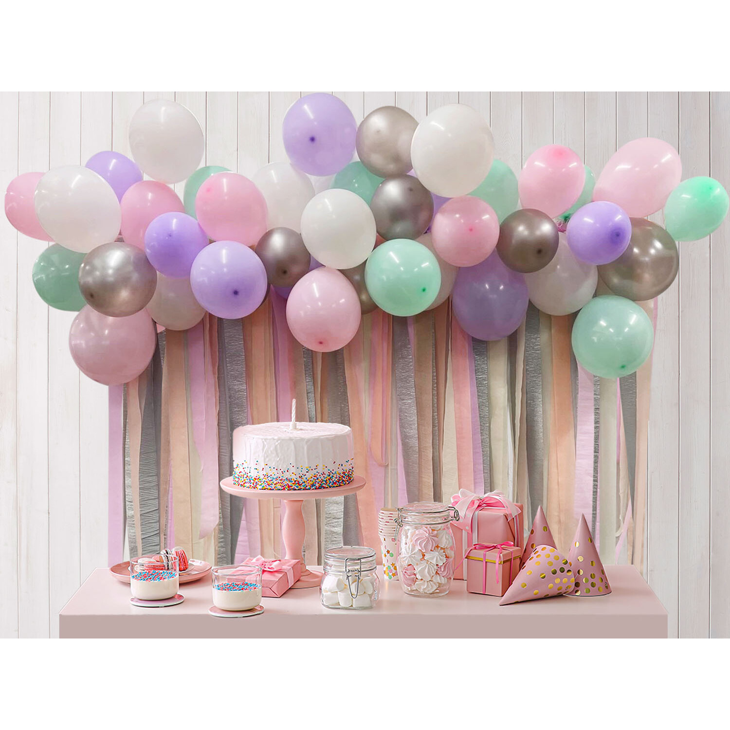 Pastel Balloon and Streamer Kit Image 2
