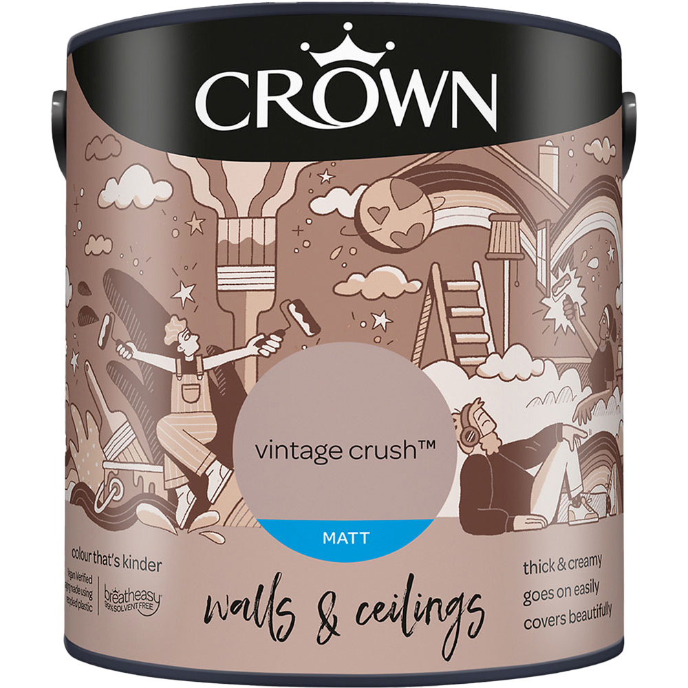 Crown Walls & Ceilings Vintage Crush Matt Emulsion Paint 2.5L Image 2