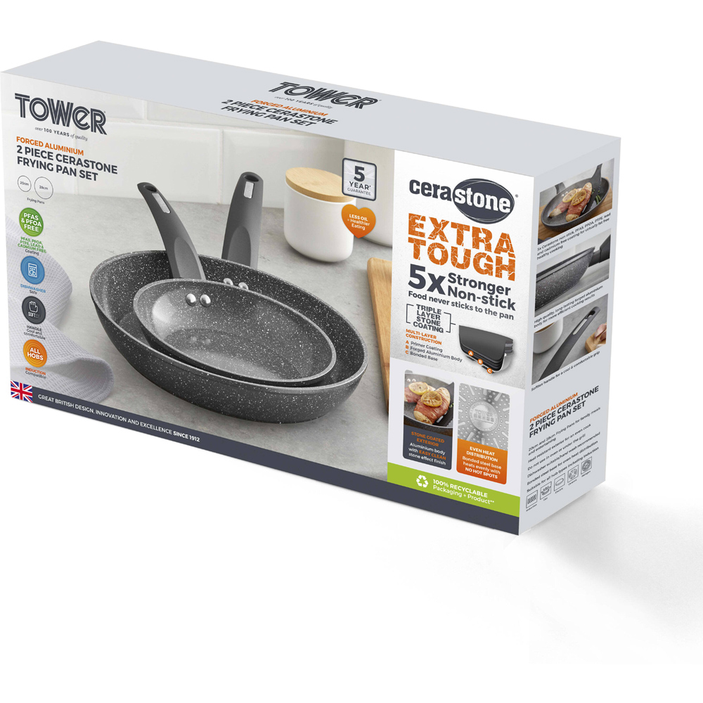 Tower 20cm and 28cm 2 Piece Frying Pan Set Image 3