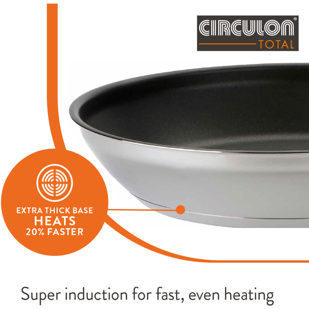 Circulon Total 30cm Nonstick Stainless Steel Sauteuse Image 5