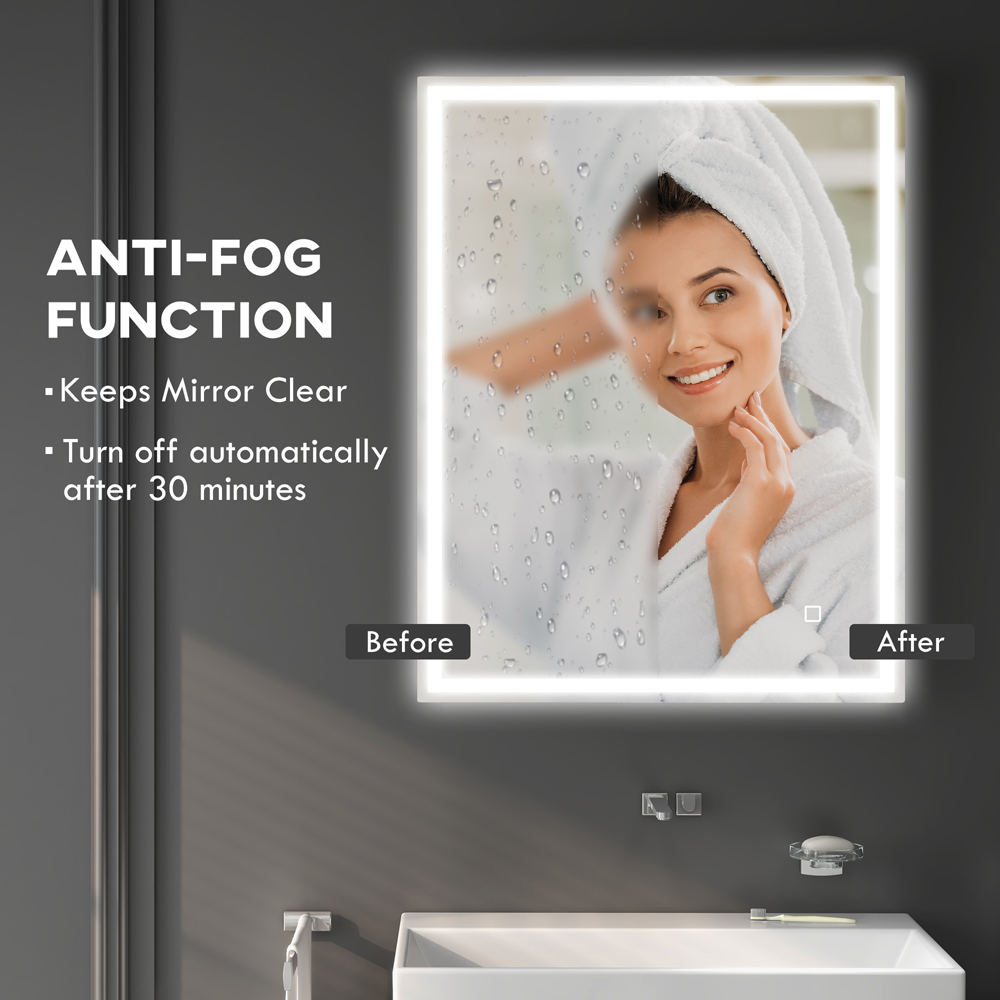Portland Smart Touch LED Bathroom Mirror 90 x 70cm Image 6