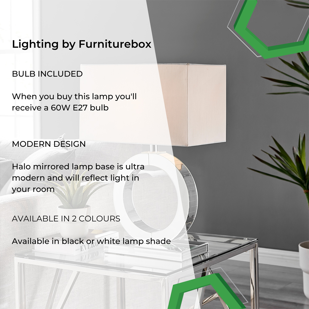 Furniturebox Cleo White Table Lamp Image 5