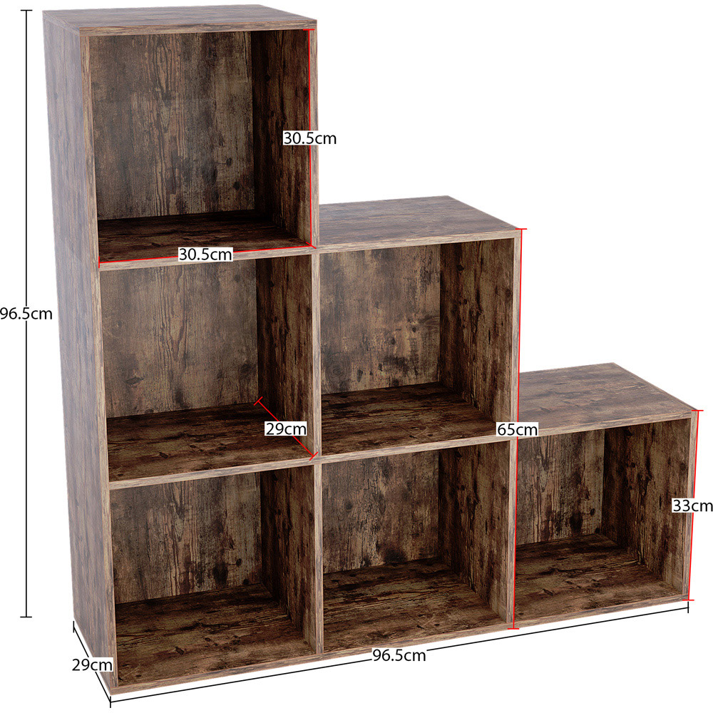 Vida Designs Durham 6 Cube Dark Wood Storage Unit Image 6