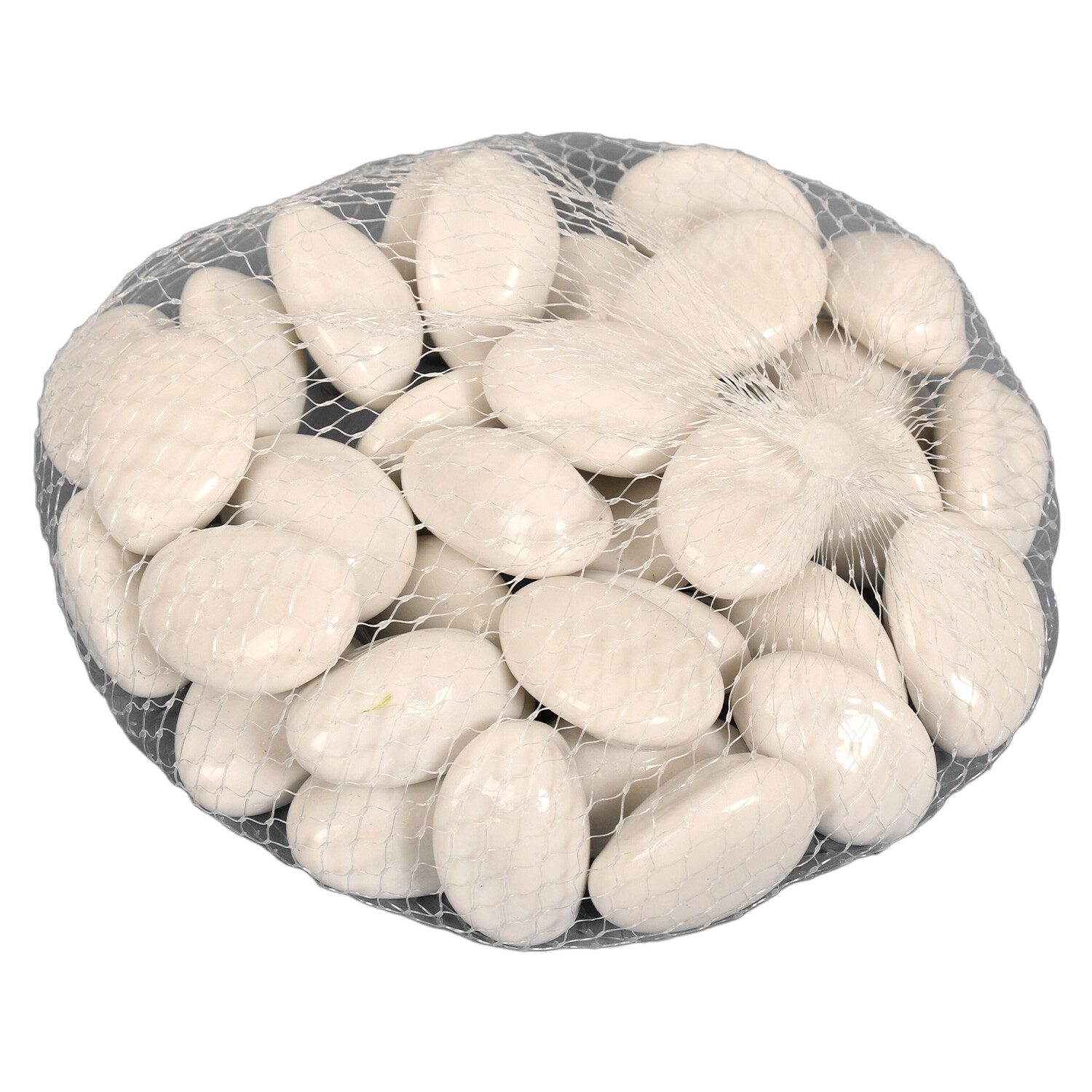 White Ceramic Pebbles Ornament Image 2