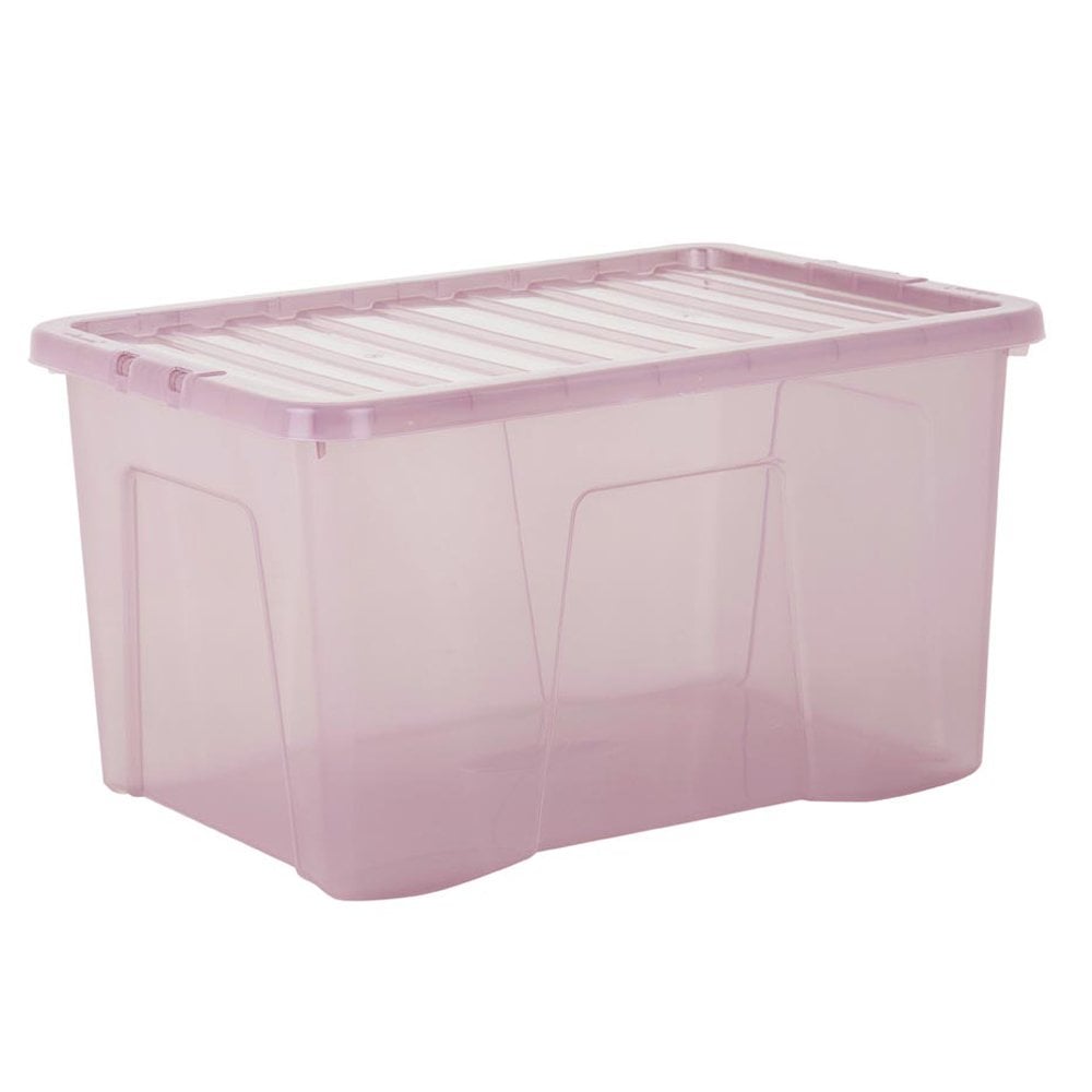 Wham 60L Pink Crystal Storage Box and Lid 5 Pack Image 3