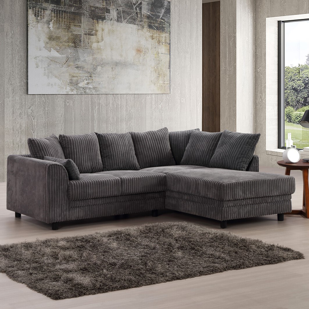 Wembury Chaise Sofa - Grey / Left-hand Image