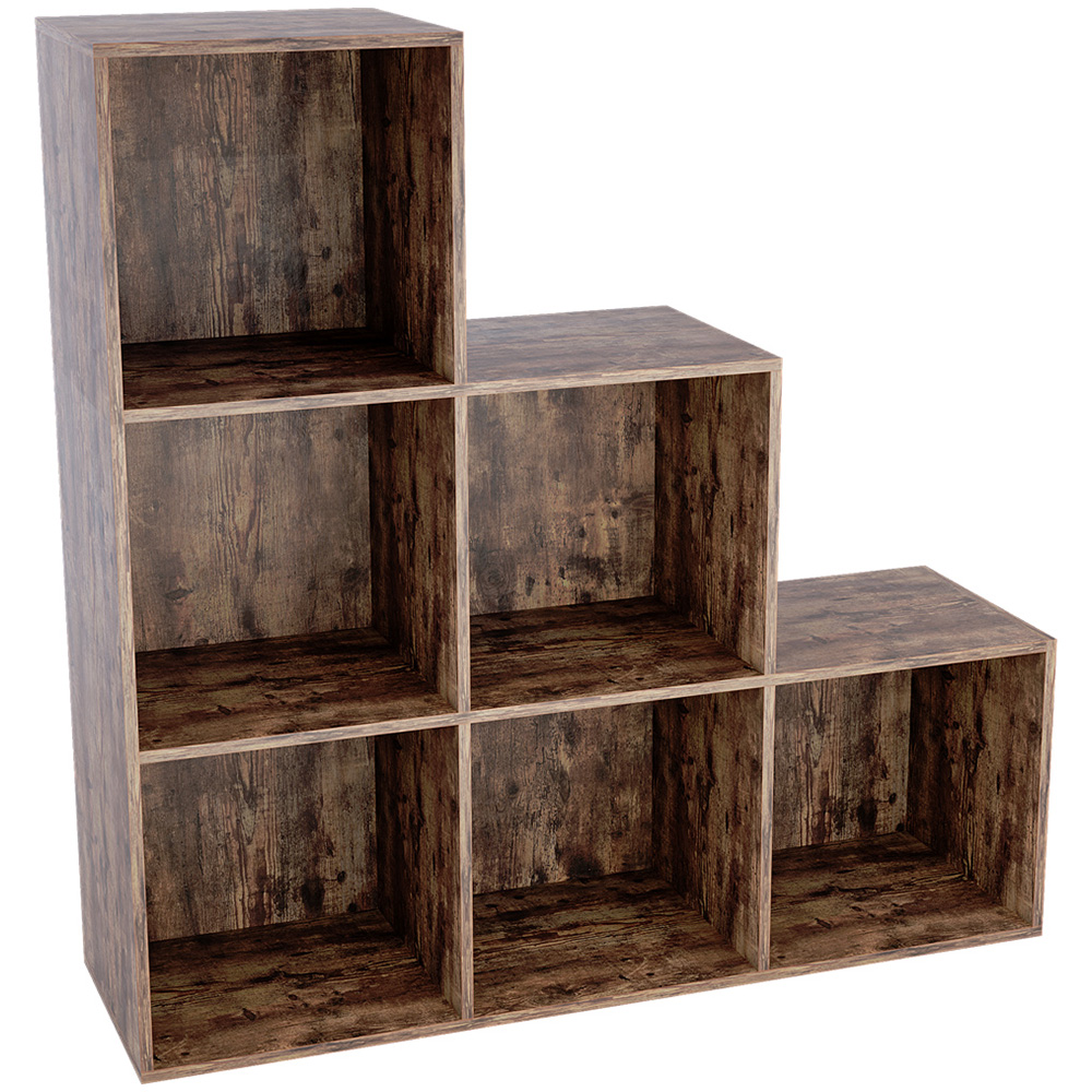Vida Designs Durham 6 Cube Dark Wood Storage Unit Image 1
