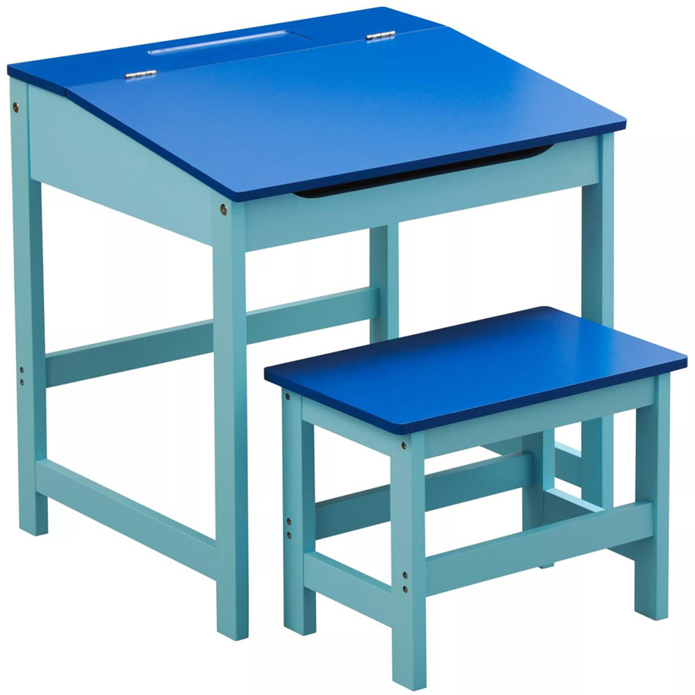 Premier Housewares Kids Blue Desk and Stool Image 2