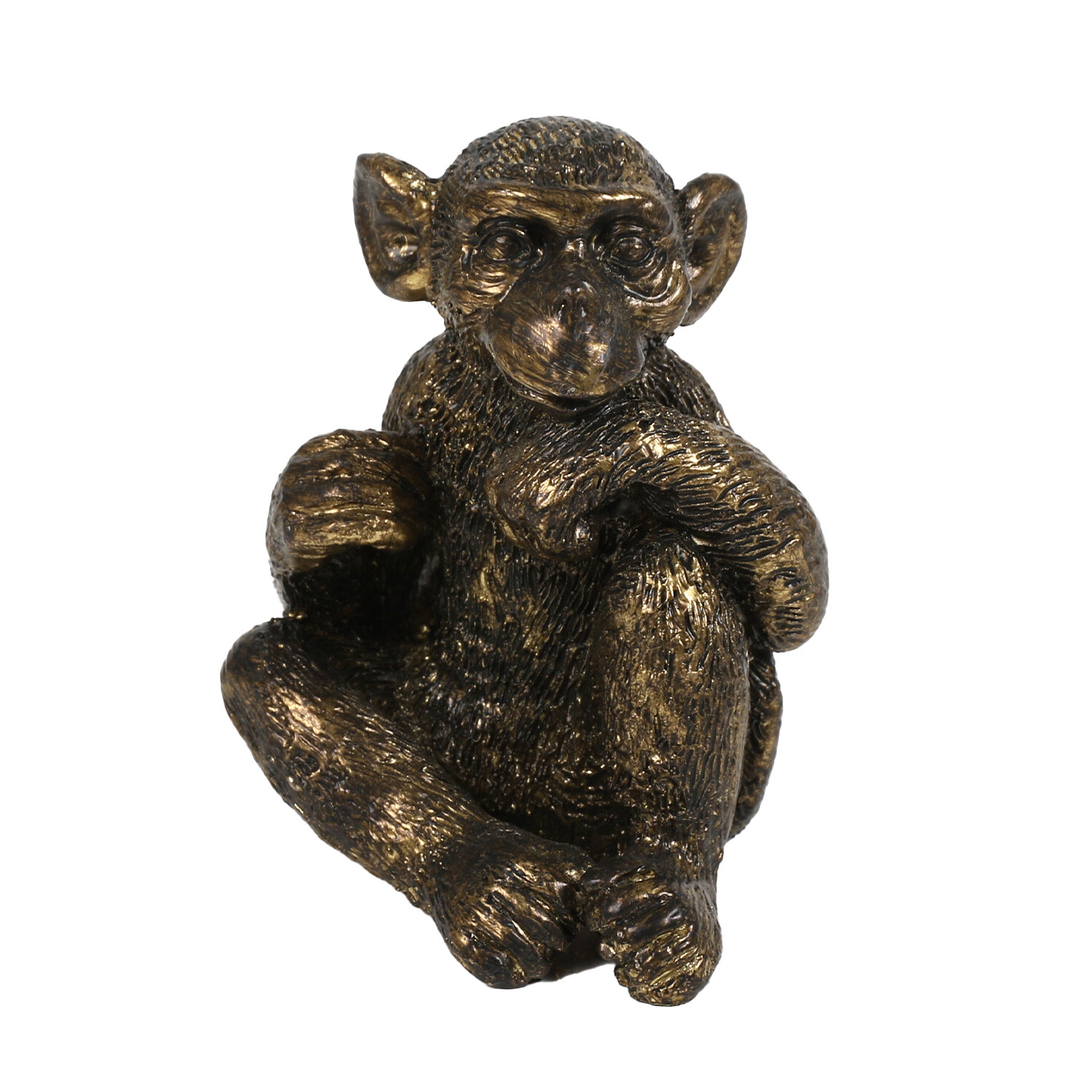 Set of 3 Monkey Ornaments - Brass Image 2