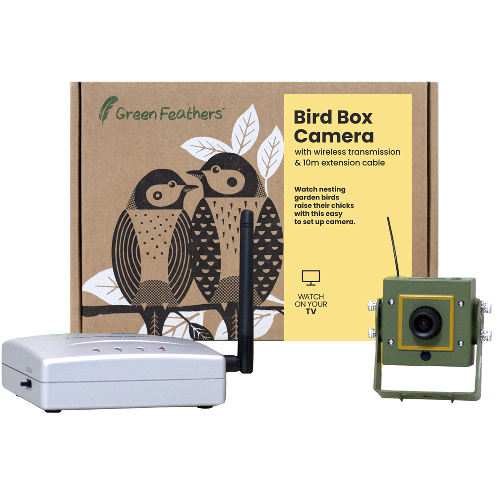 Green Feathers Wireless Bird Box Camera Image 1