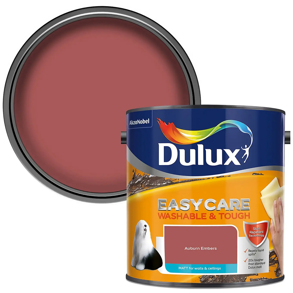 Dulux Easycare Washable & Tough Auburn Embers Matt Paint 2.5L Image 1