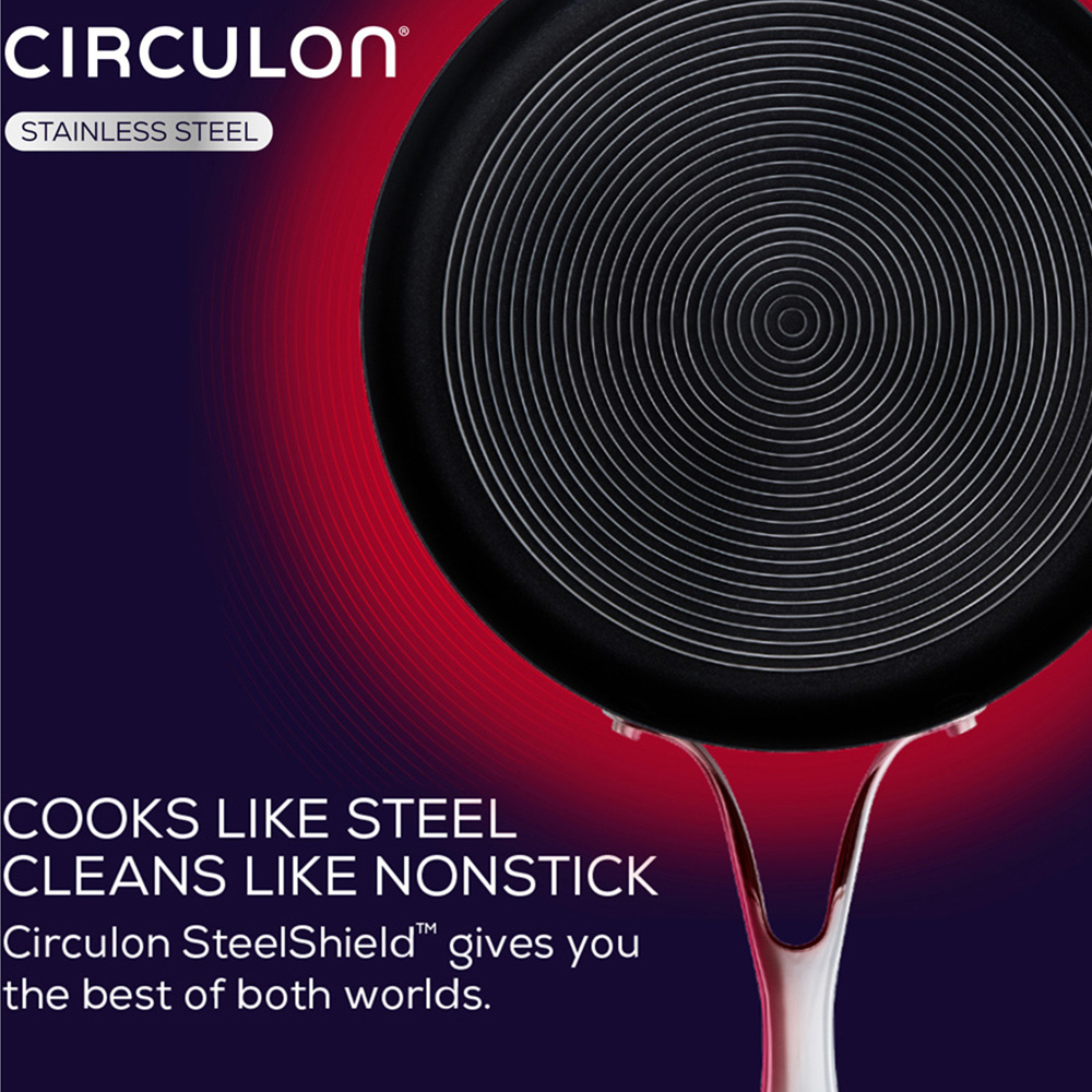 Circulon Steel Shield S Series 28cm Nonstick Stainless Steel Frying Pan Image 4