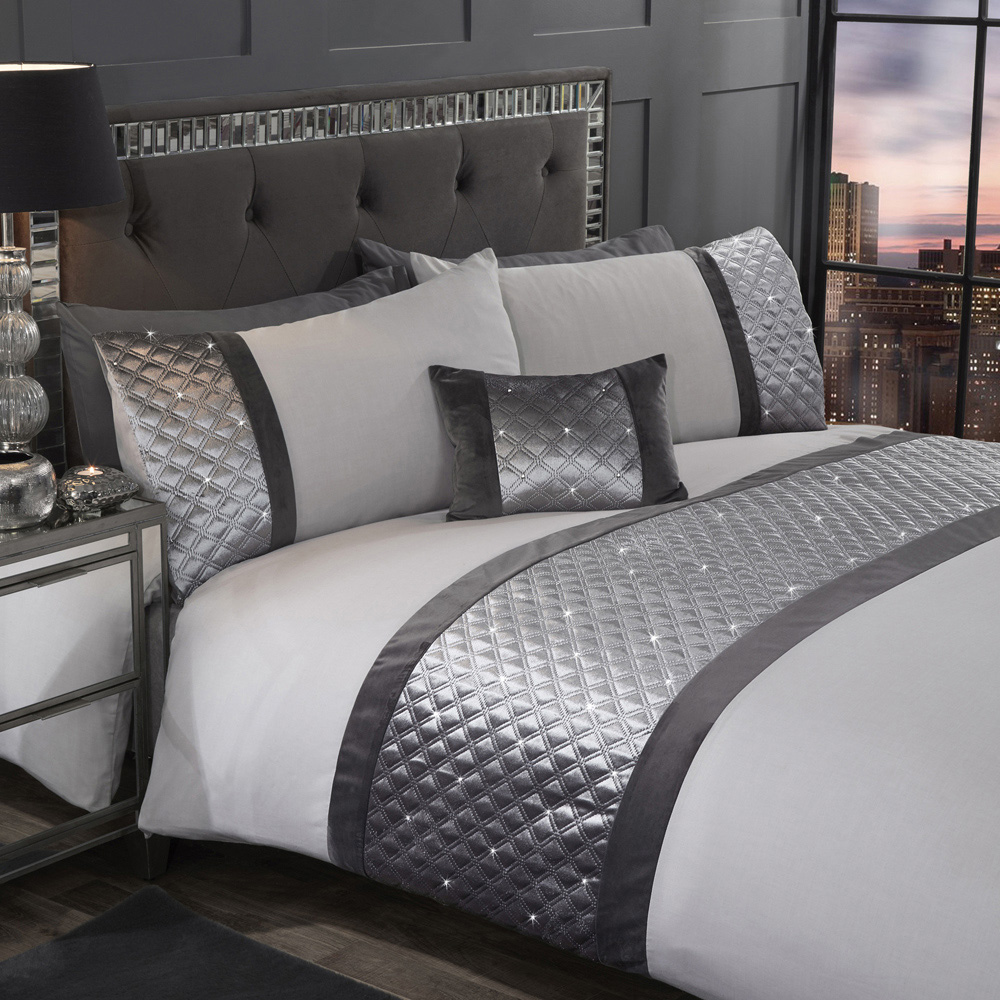 Rapport Home Hollywood Double Silver Duvet Set Image 1