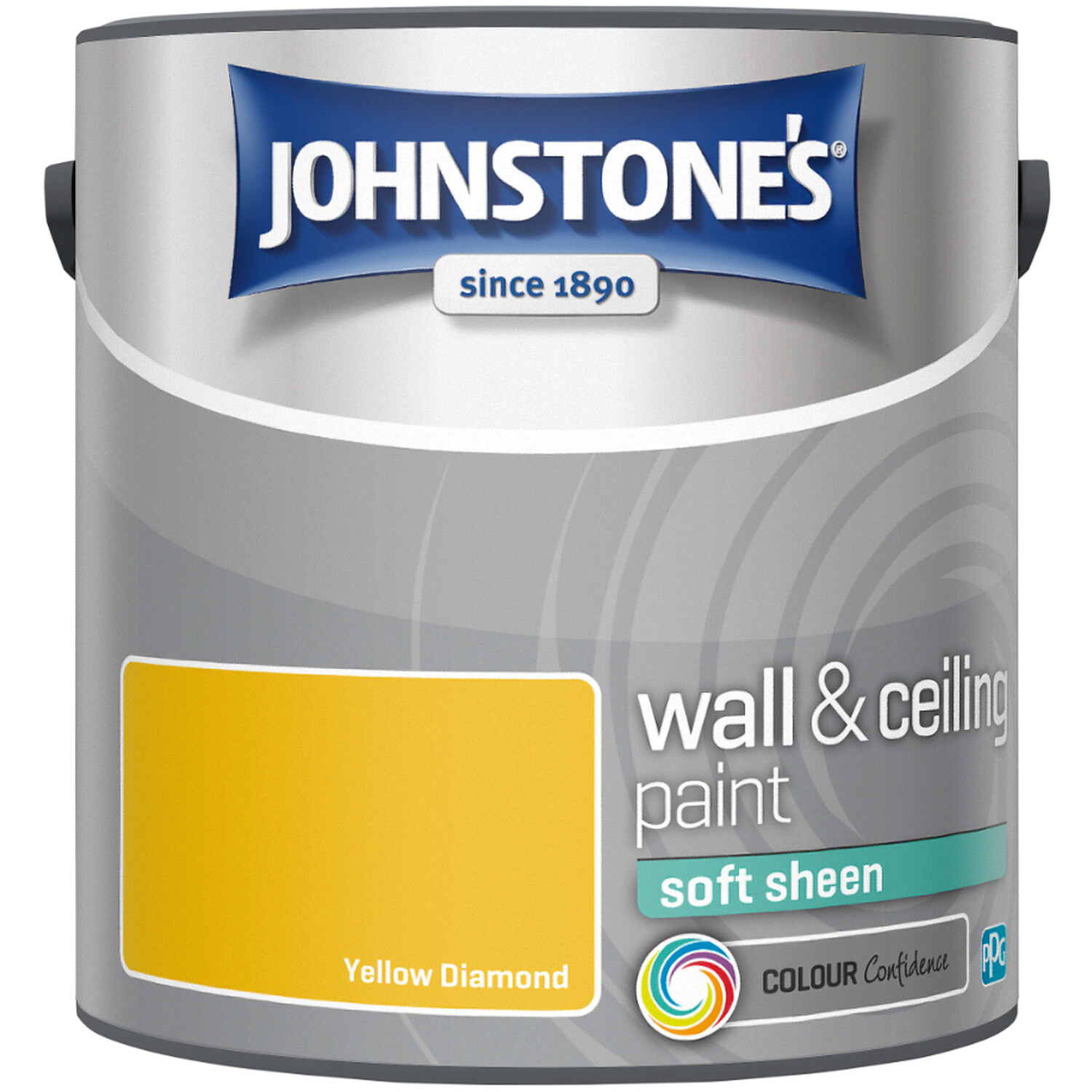Johnstones Soft Sheen Emulsion Paint - Yellow Diamond / 2.5l Image 2