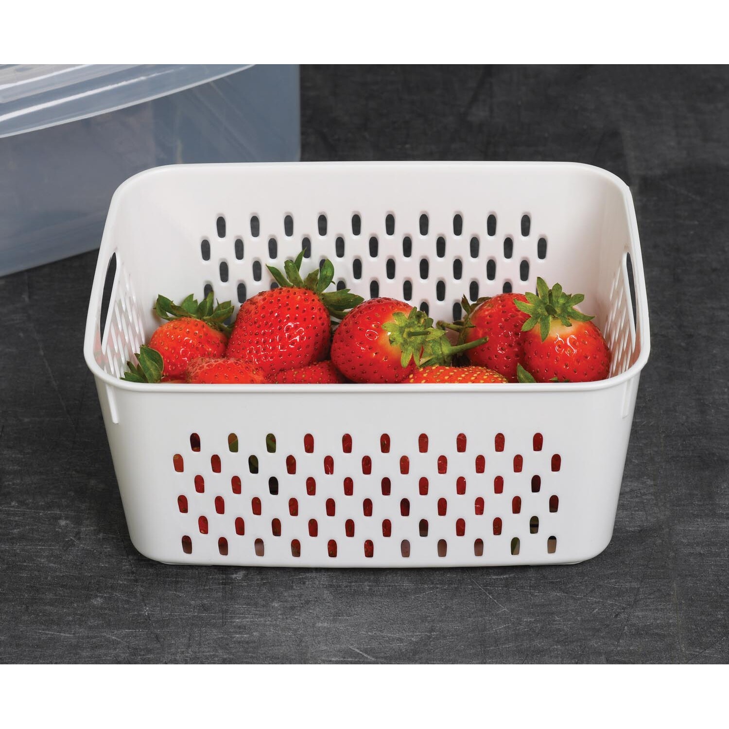 Pack of 3 Draining Food Storage Boxes - White Image 2