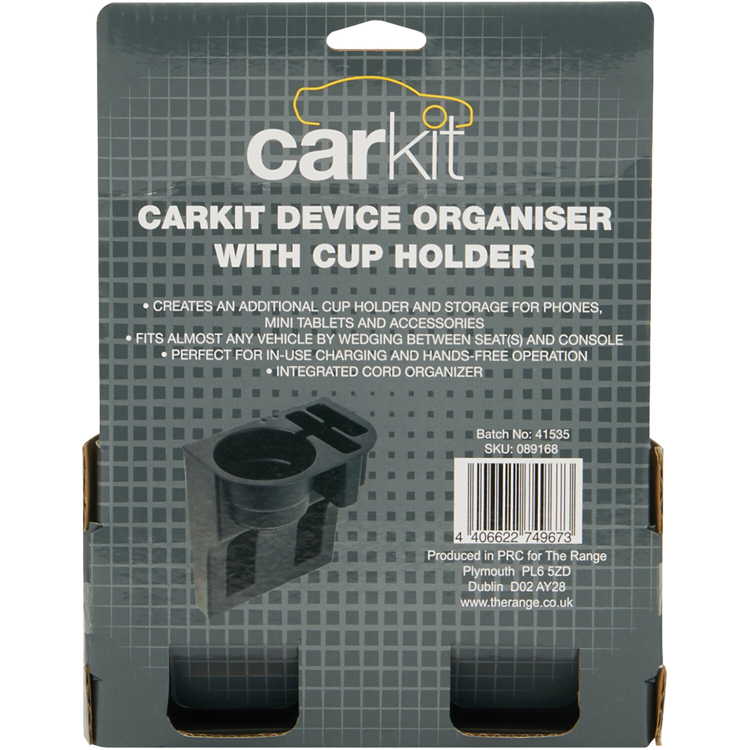 Carkit Device Organiser with Cup Holder Image 3