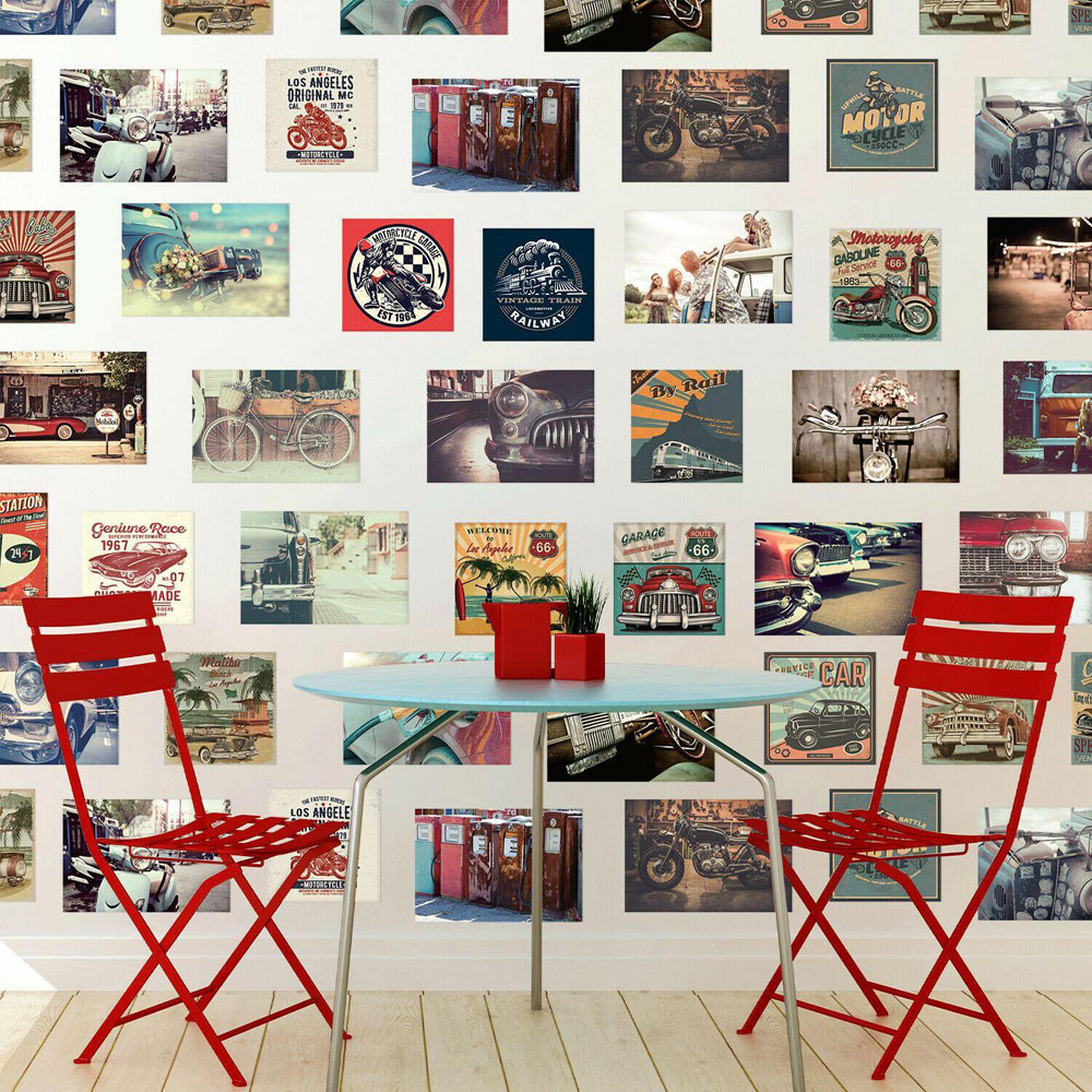 Walplus Vintage Inspired Artistic Collage Print Wall Mural 150 x 120cm Image 3
