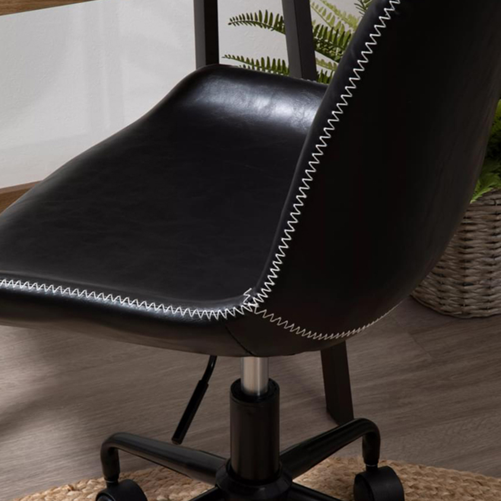 Premier Housewares Bloomberg Black Swivel Office Chair Image 7