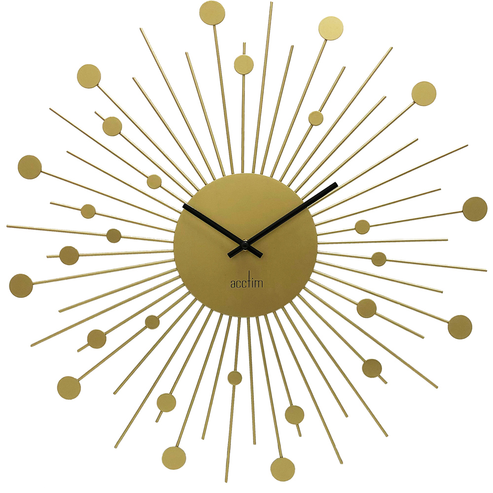 Acctim Brielle Starburst Brass Wall Clock 50cm Image