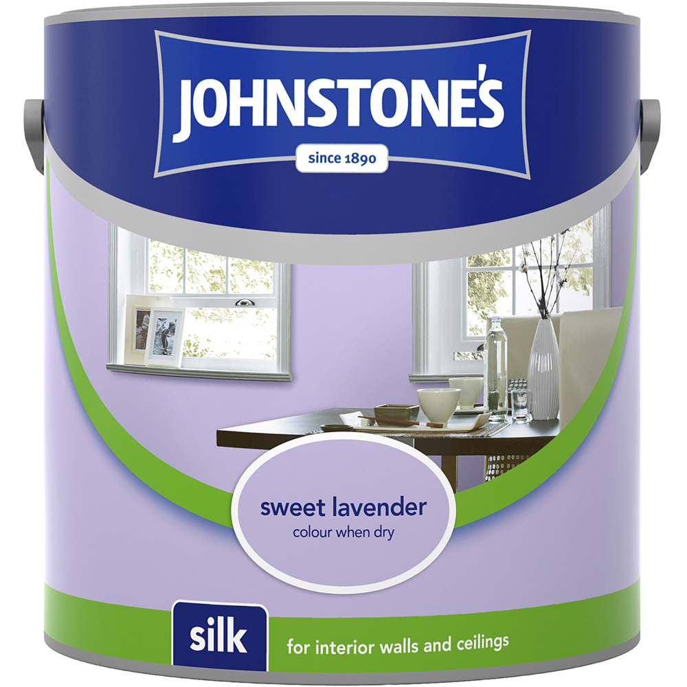 Johnstone's Walls & Ceilings Sweet Lavender Silk Emulsion Paint 2.5L Image 2