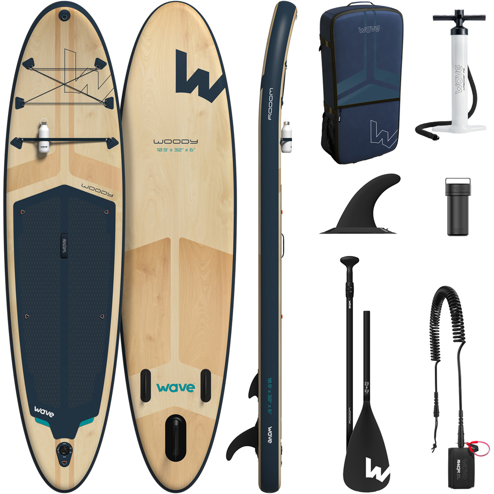 Wave Woody Navy Stand Up Paddle Board and Accessories 10ft 9inch Image 3