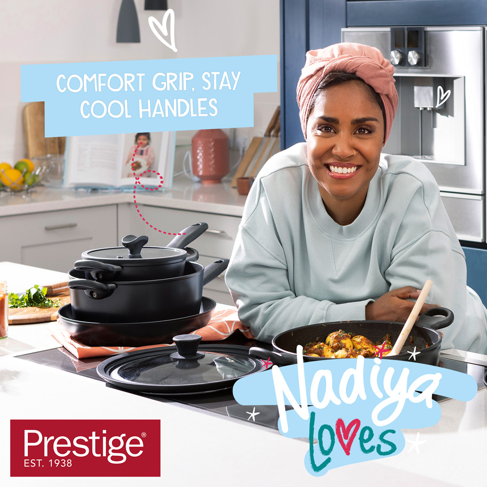 Nadiya x Prestige 2 Piece Stackable Frying Pan Set Image 7