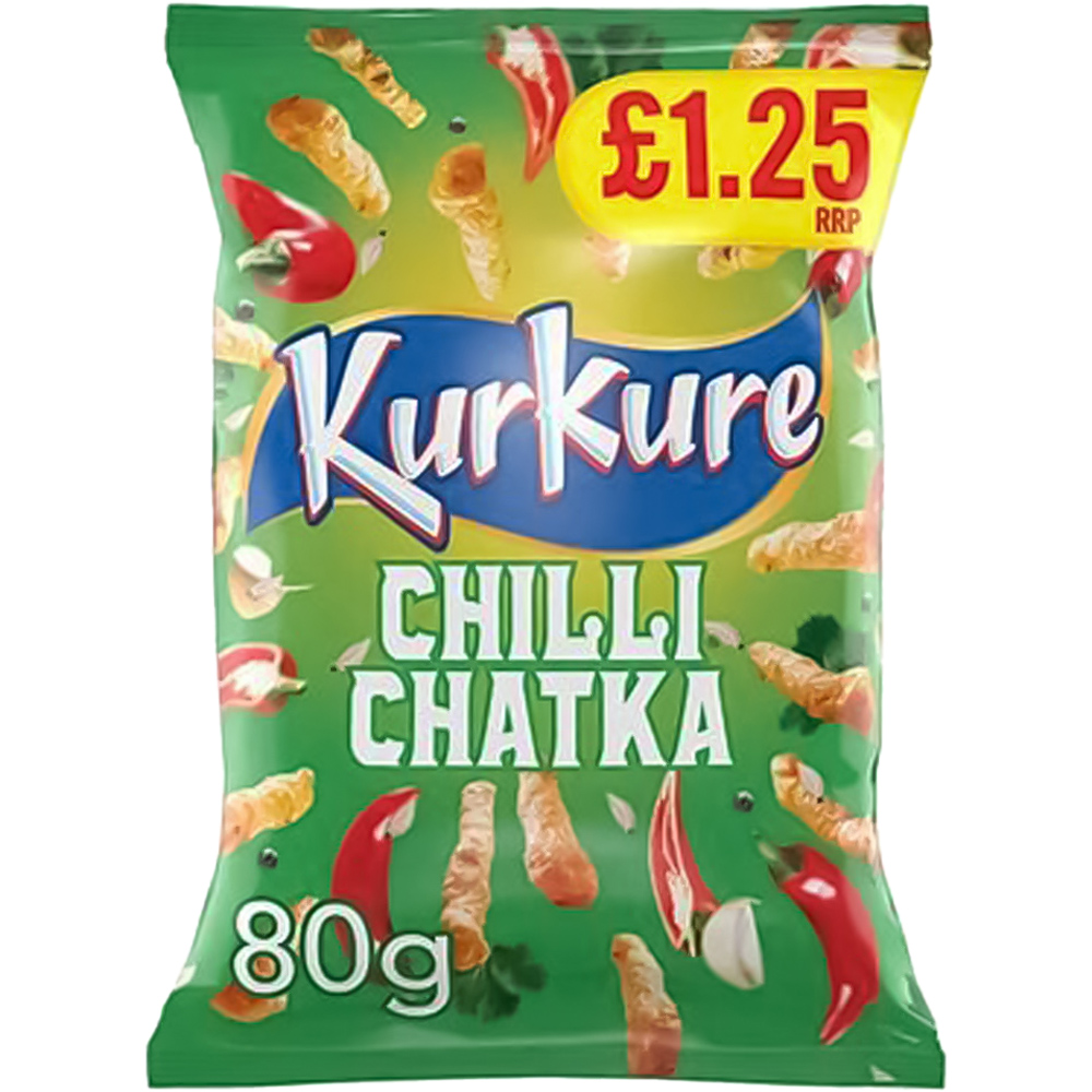 Kurkure Chilli Chatka Sharing Snacks Crisps 80g Image 1
