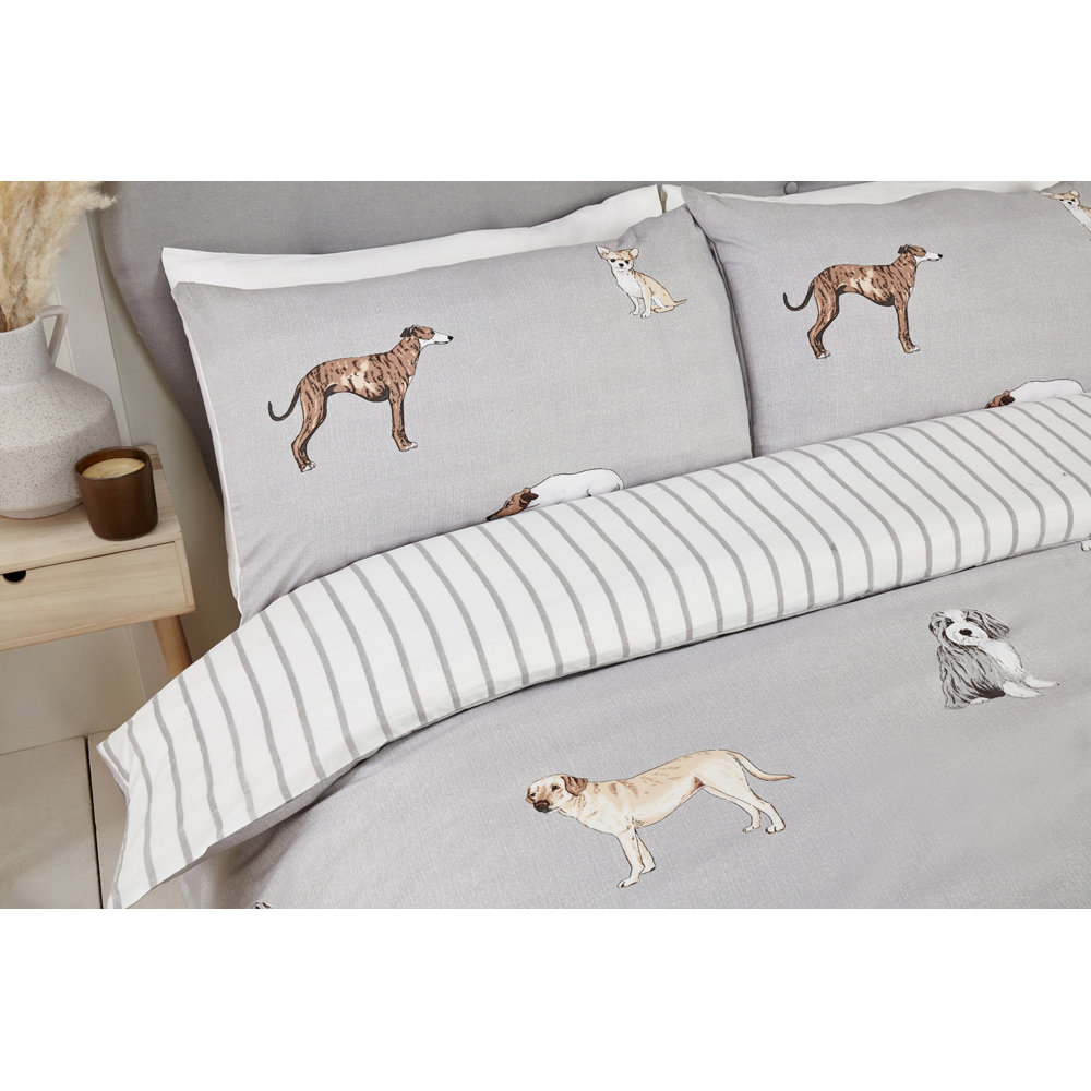 Rapport Home Paws and Tails Double Grey Duvet Set Image 3