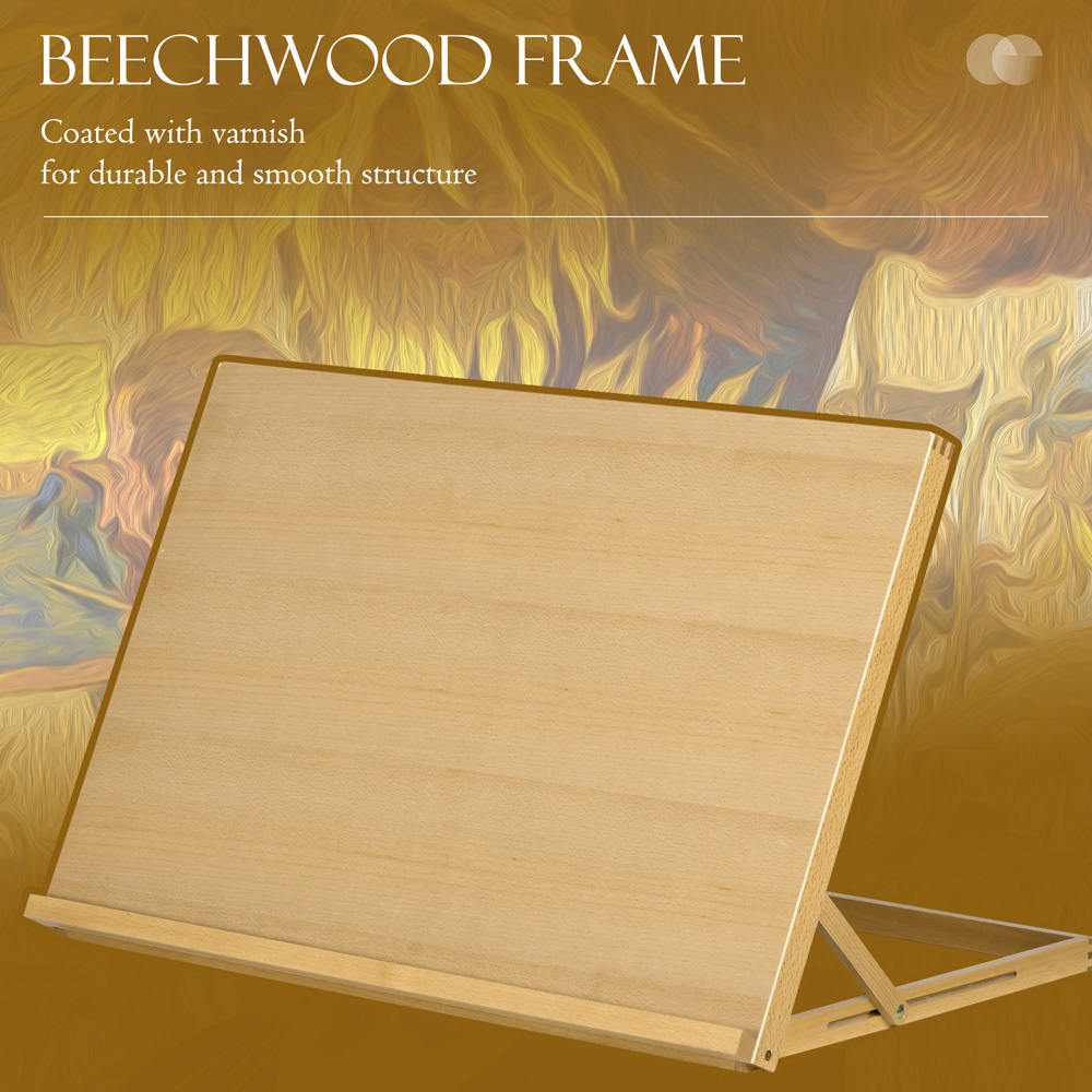 Vinsetto Beechwood Adjustable Table Top Easel Image 4