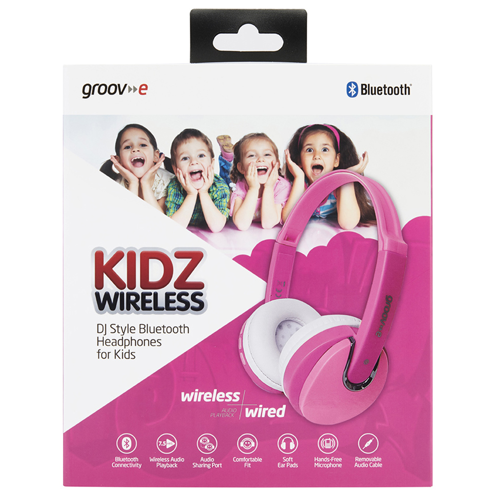 Groov-e Kidz Pink Bluetooth Headphone Image 6