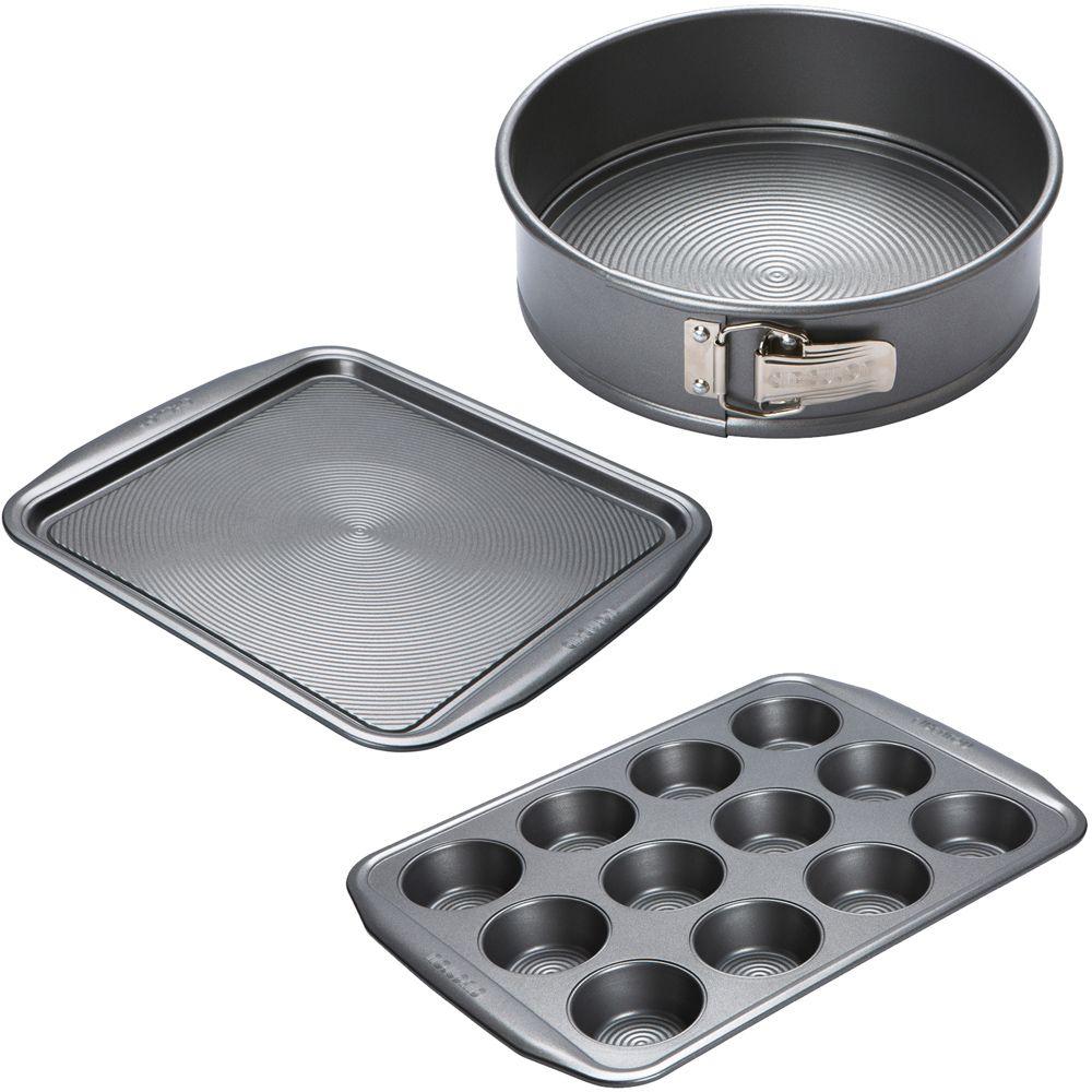 Circulon Momentum Nonstick Steel Bakeware Set of 3 with 12 Cup Muffin Tin Image 1