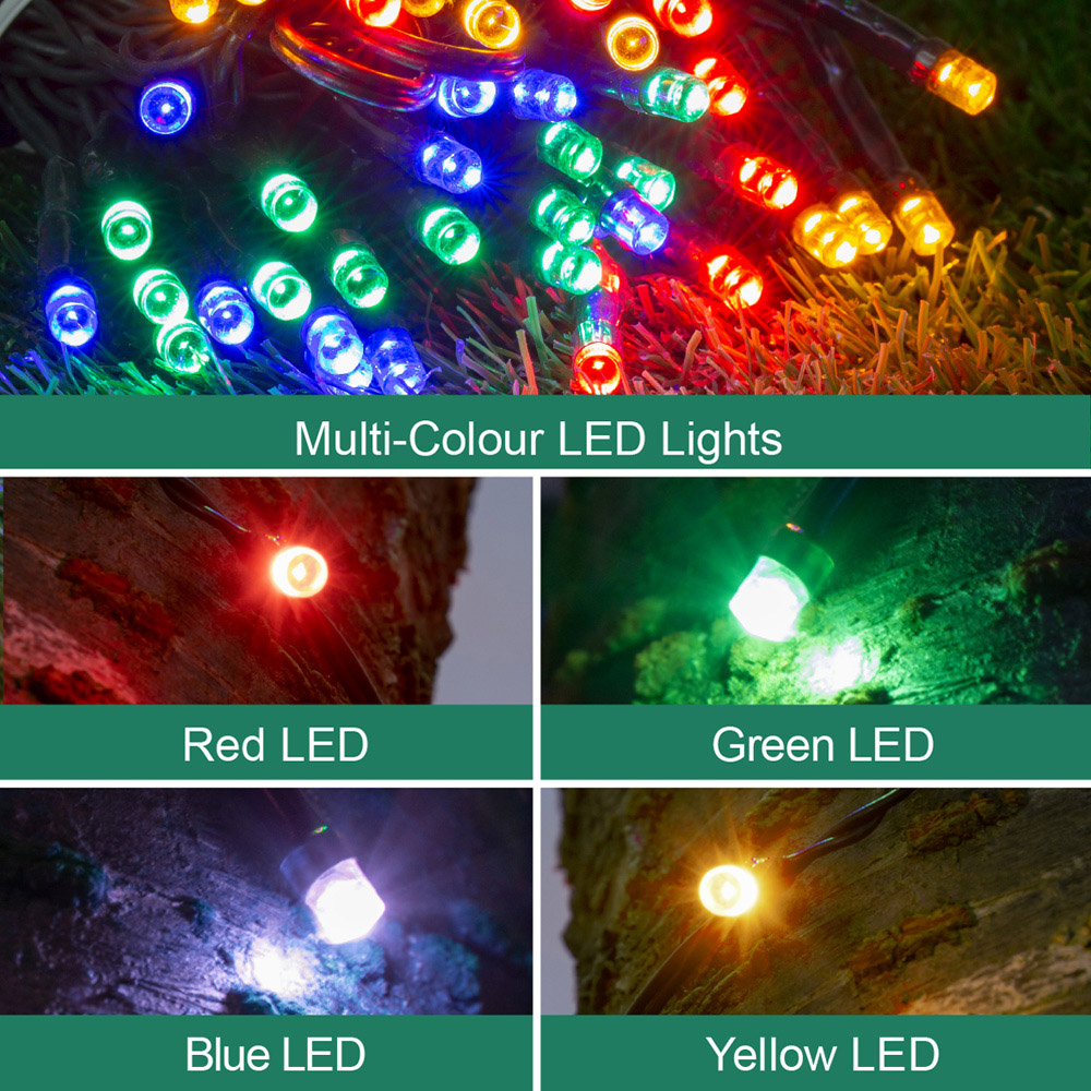 GardenKraft 200 Bulbs Multicolour LED Solar String Light Image 7