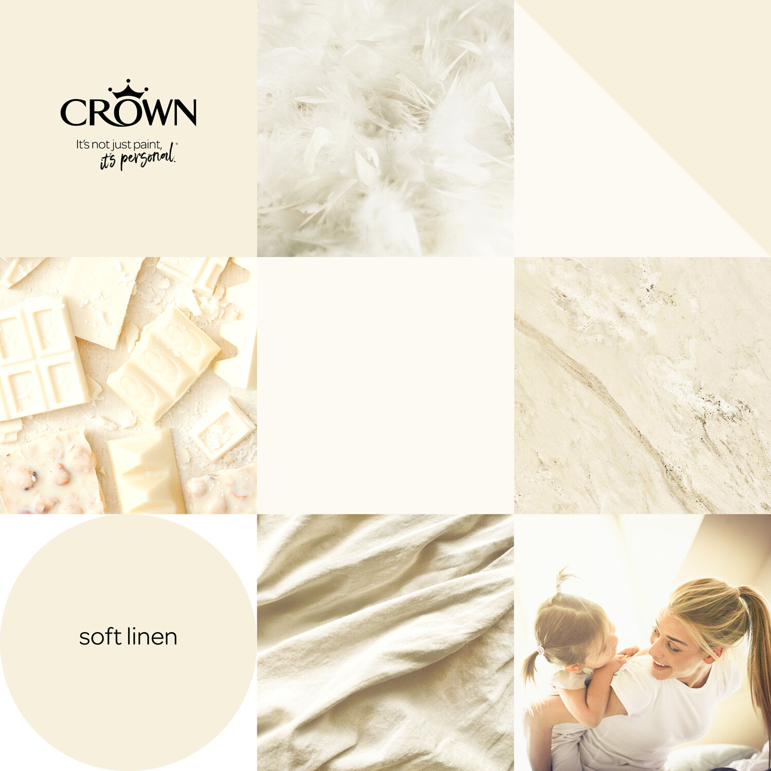 Crown Walls & Ceilings Soft Linen Mid Sheen Emulsion Paint 5L Image 7