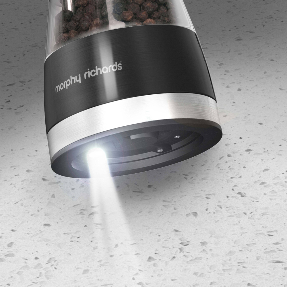 Morphy Richards Black Electronic Salt and Pepper Mill Image 7