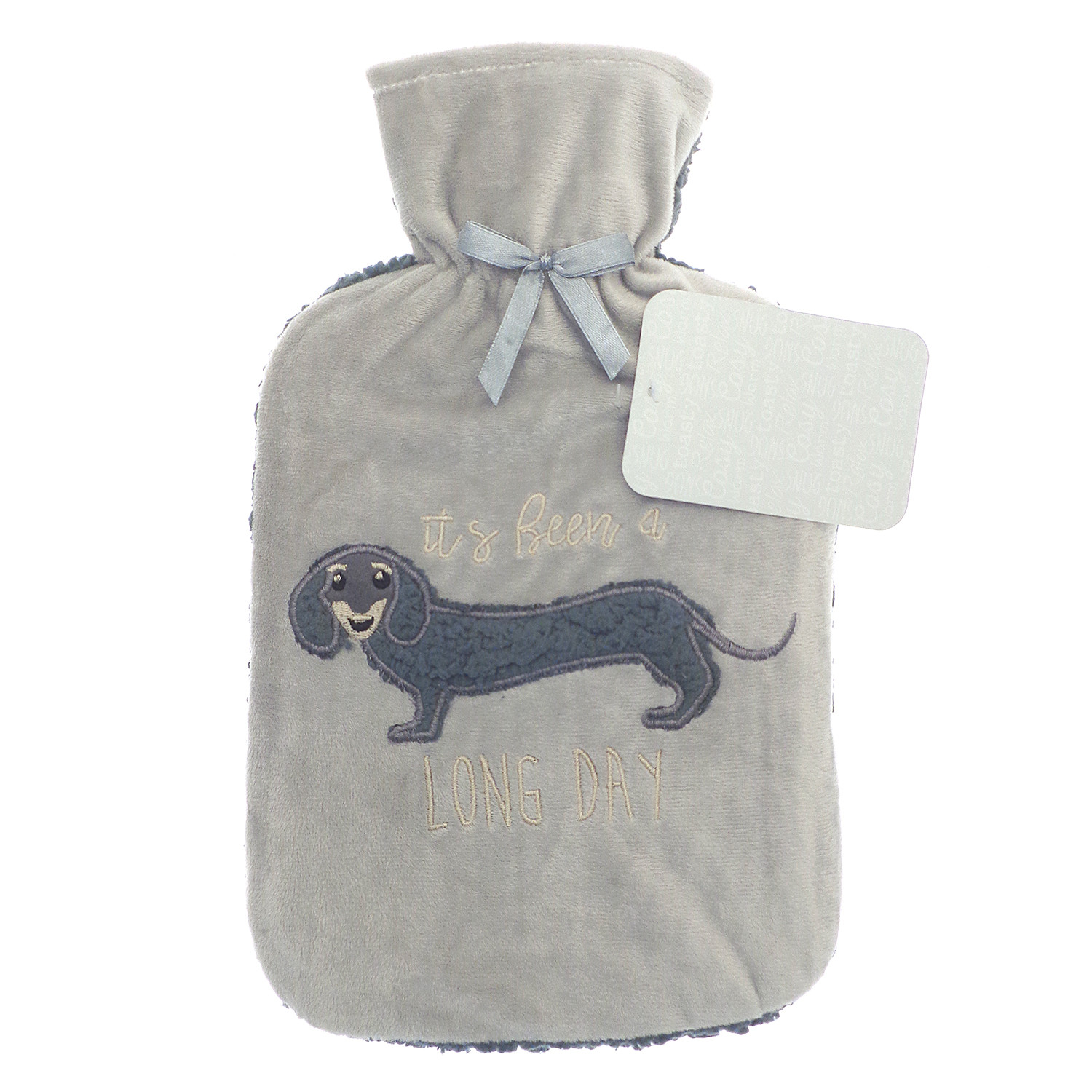 Single Applique Sherpa Hot Water Bottle in Assorted styles Image 2
