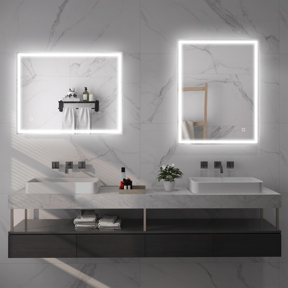 Portland Smart Touch LED Bathroom Mirror 90 x 70cm Image 3