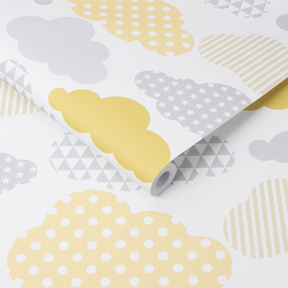 Superfresco Easy Clouds Yellow Wallpaper Image 2