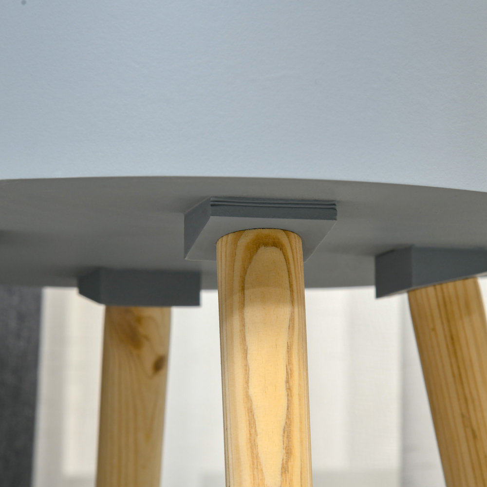 Portland Modern Grey Side Table with Hidden Storage Image 3