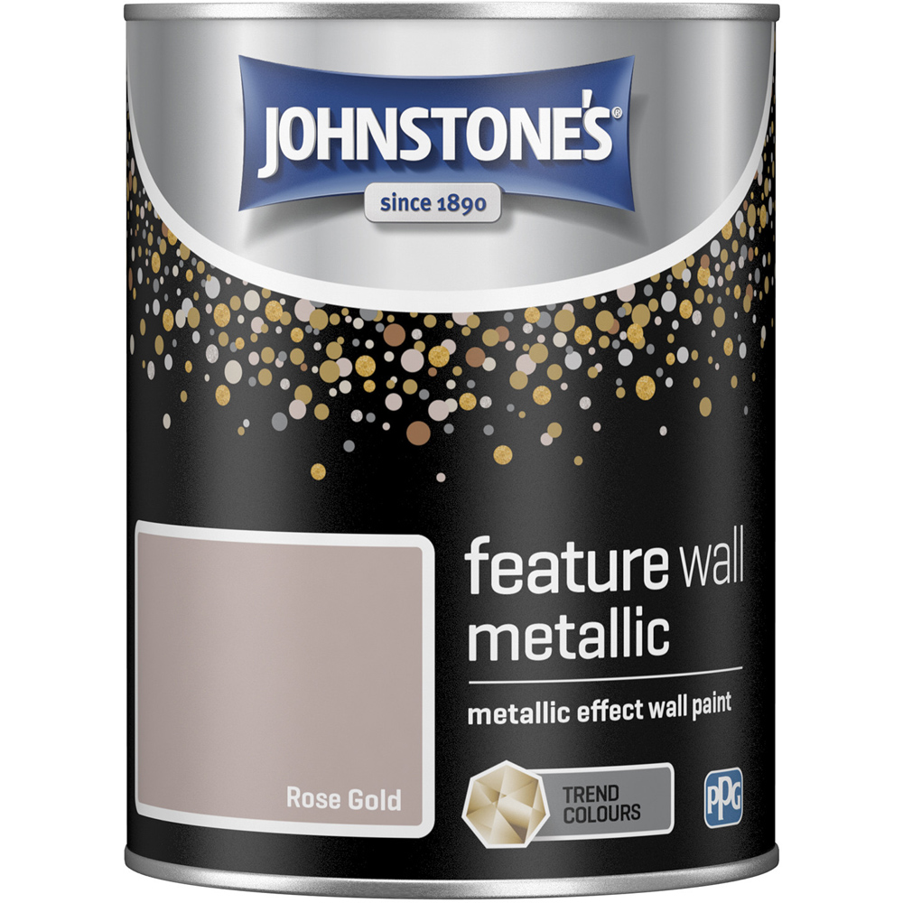 Johnstone's Feature Wall Rose Gold Metallic Paint 1.25L Image 2