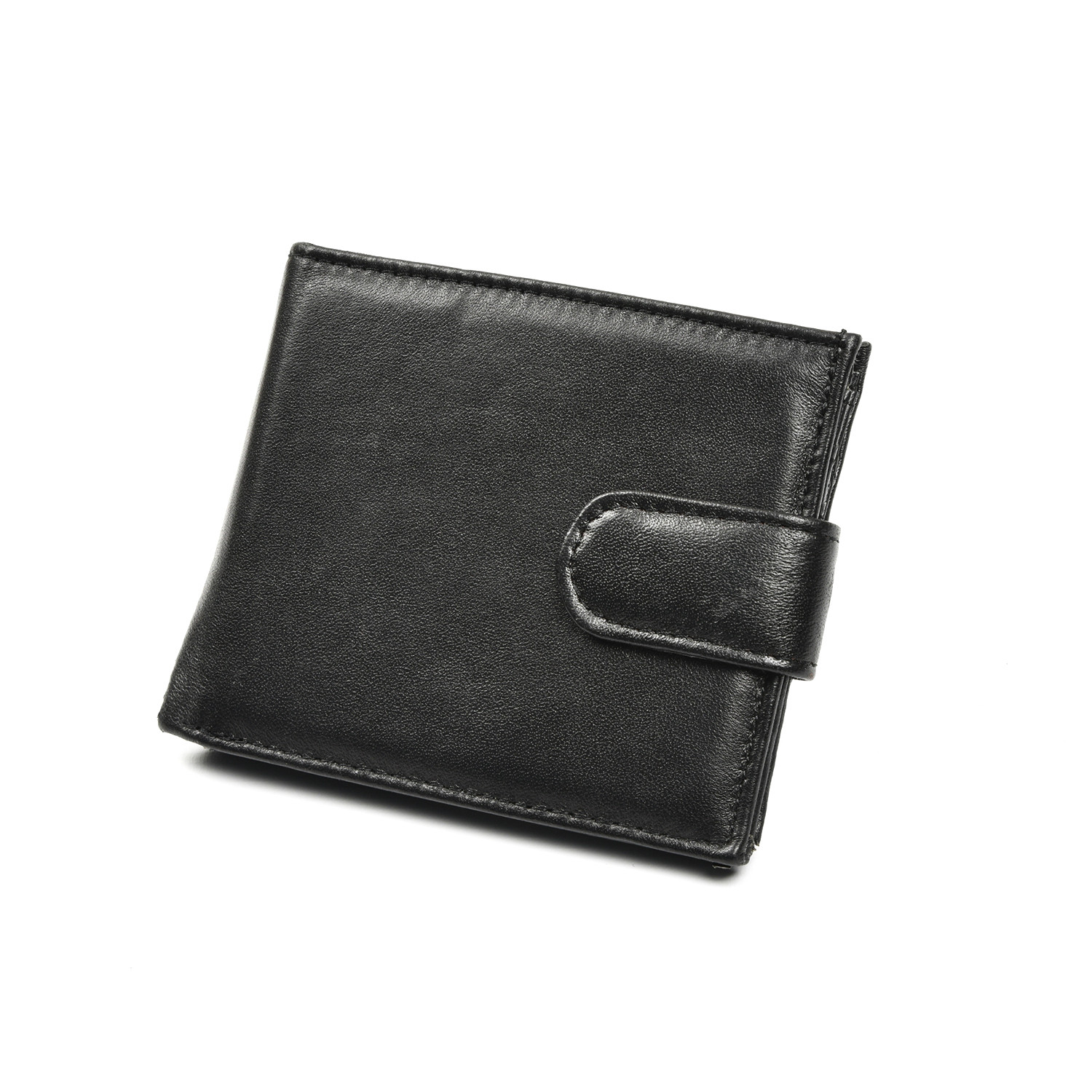 Black Leather Wallet - Black Image 1