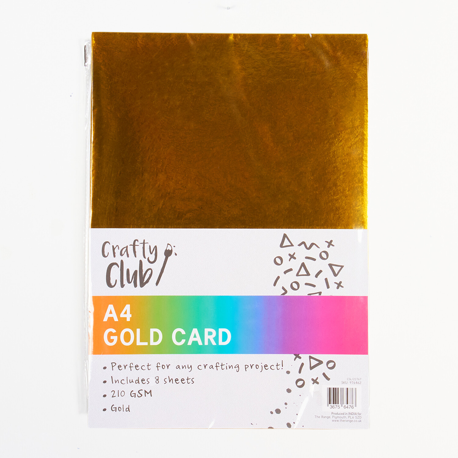 A4 Metallic Card - Gold Image 1