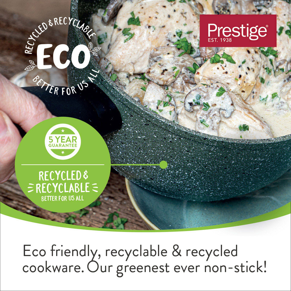 Prestige Eco 2 Piece Green Frying Pan Set Image 3